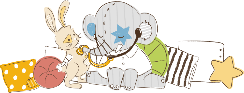 Illustration Elefant und Hase